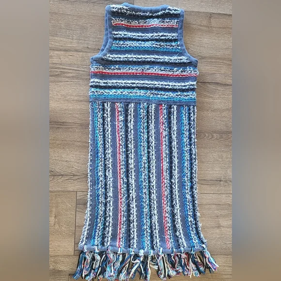 Gently Worn- DEREK LAM 10 CROSBY, Adorable Knit & Rag Dress, Small P- runs small - Picture 5 of 5